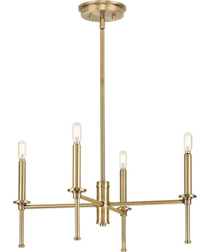 Elara 4-Light New Traditional  Chandelier Light Vintage Brass