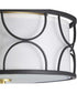 Landree 16" 3-Light Flush Mount Matte Black