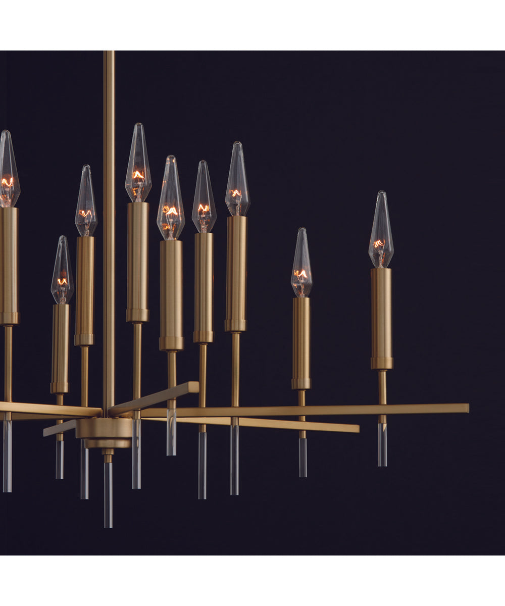 Elora 12-Light Chandelier Matte Brass