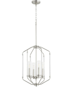 16"W Citadel 4-light Entry Foyer Hall Chandelier Satin Nickel