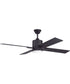 52" Teana 1-Light Ceiling Fan Flat Black
