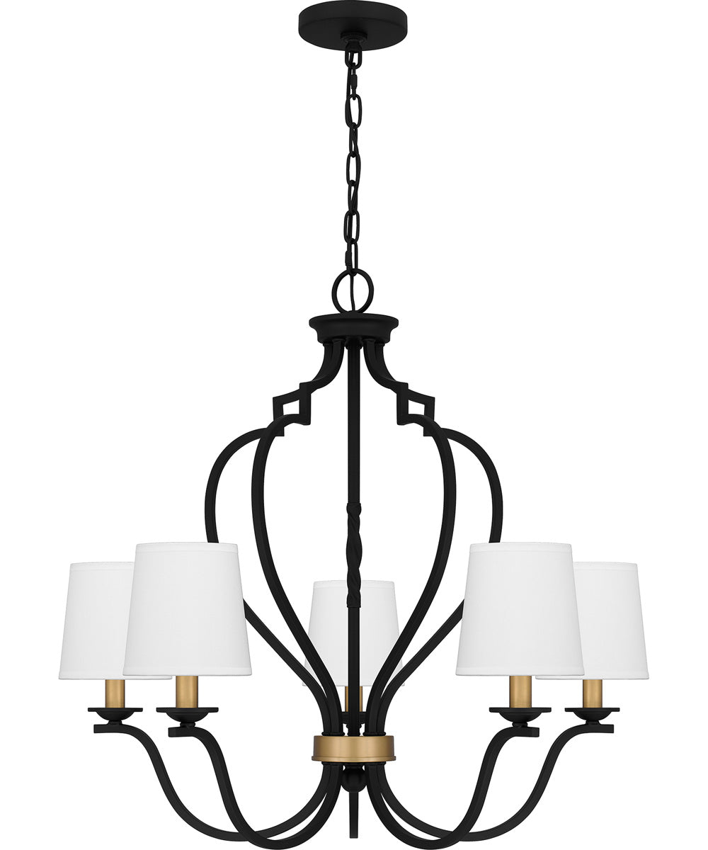 Wilkins 5-light Chandelier Matte Black