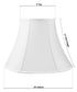 18"W x 14"H SLIP UNO FITTER White Bell Shantung Lampshade