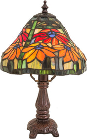 13"H Poinsettia Mini Lamp