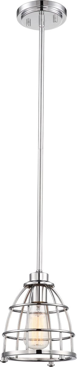 7"W Maxx 1-Light Pendant Polished Nickel