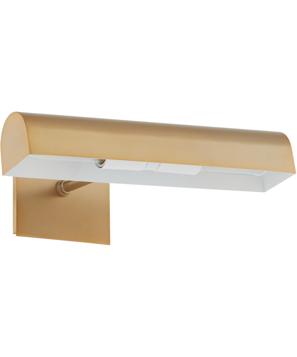 2-light Wall Mount Light Fixture Aged Brass