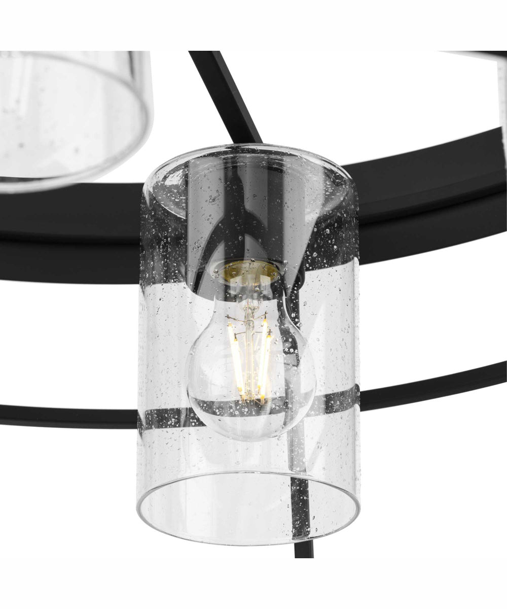 Burgess 4-Light Modern Farmhouse Chandelier Matte Black