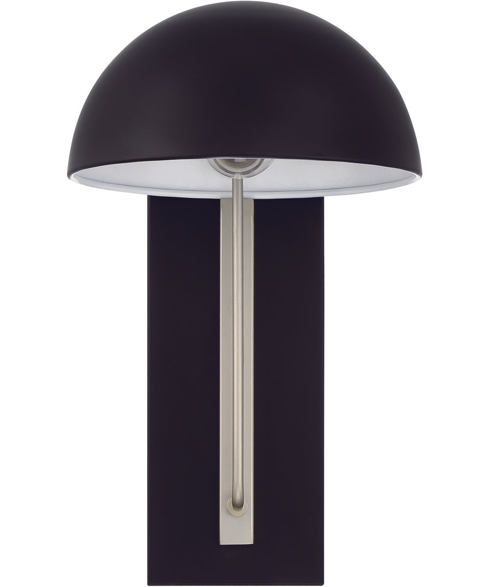 Kahn 1-Light Outdoor Lantern Midnight/Satin Aluminum