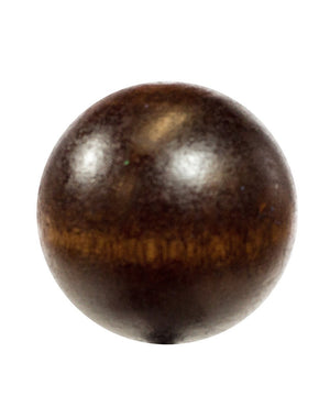 Walnut Dark Lamp Finial Wood Ball 1.45"h
