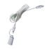18"W 1-Light Plug In Swag Pendant Lamp White Shade