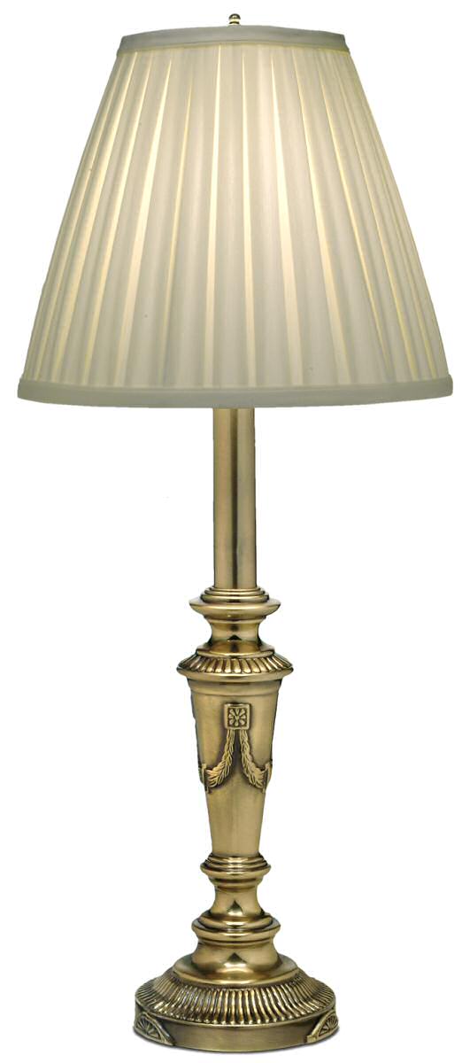 28"H 1-Light Buffet Lamp Burnished Brass