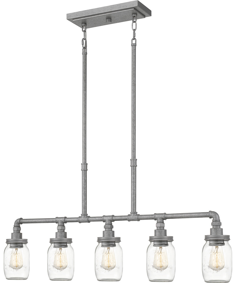 Squire 5-light Island Light Galvanized