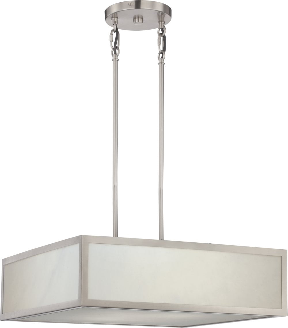 20"W Crate 2-Light LED Pendant Brushed Nickel