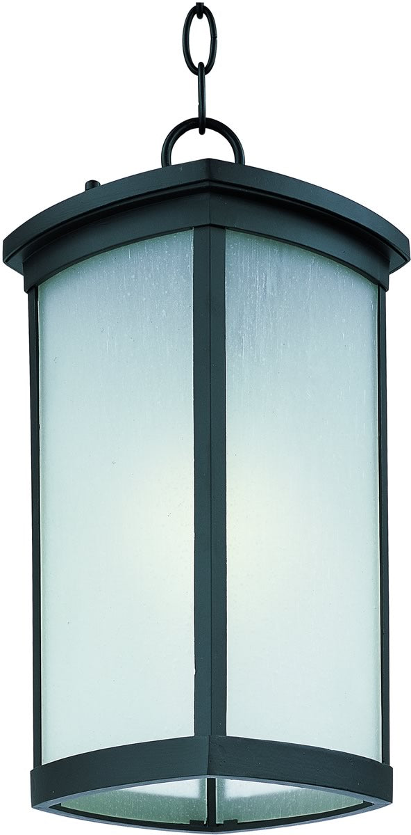 8"W Terrace LED 1-Light Outdoor Hanging Lantern Bronze