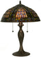 23"H Fleur-De-Lis Dome  Tiffany Table Lamp