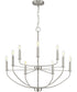 Leyden 9-Light Farmhouse Style Chandelier Light Brushed Nickel