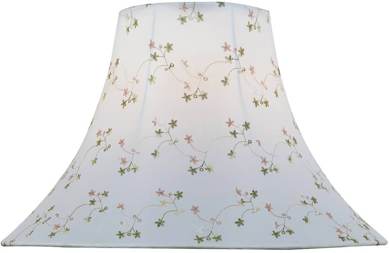 18"W x 13"H White Jacquard Bell Shade