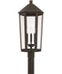 Ellsworth 3-Light Outdoor Post Mount Rain or Shine - Oiled Bronze with Clear Glass
