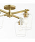Veno 4-light Ceiling Flush Mount Aged Brass