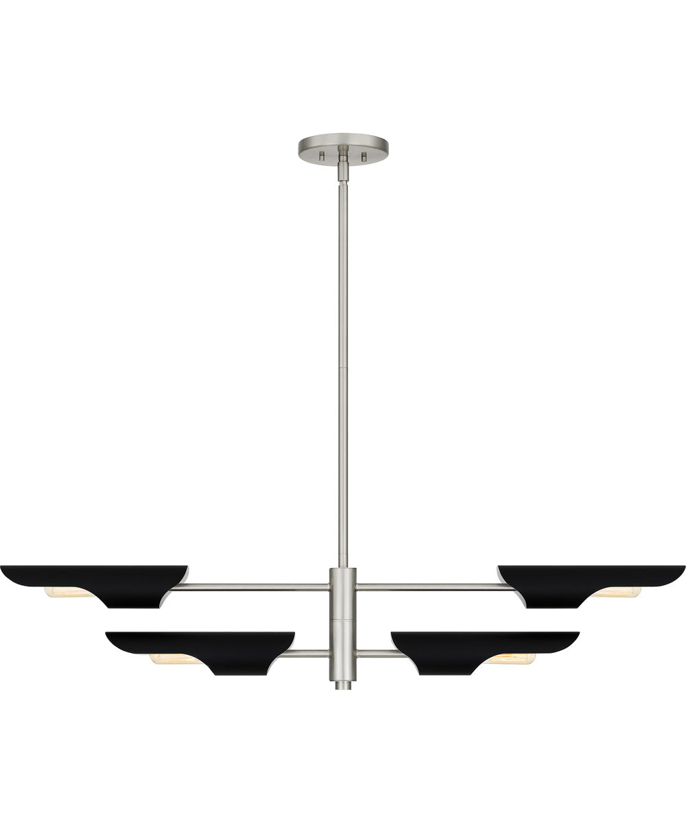Leoni Medium 4-light Island Light Brushed Nickel