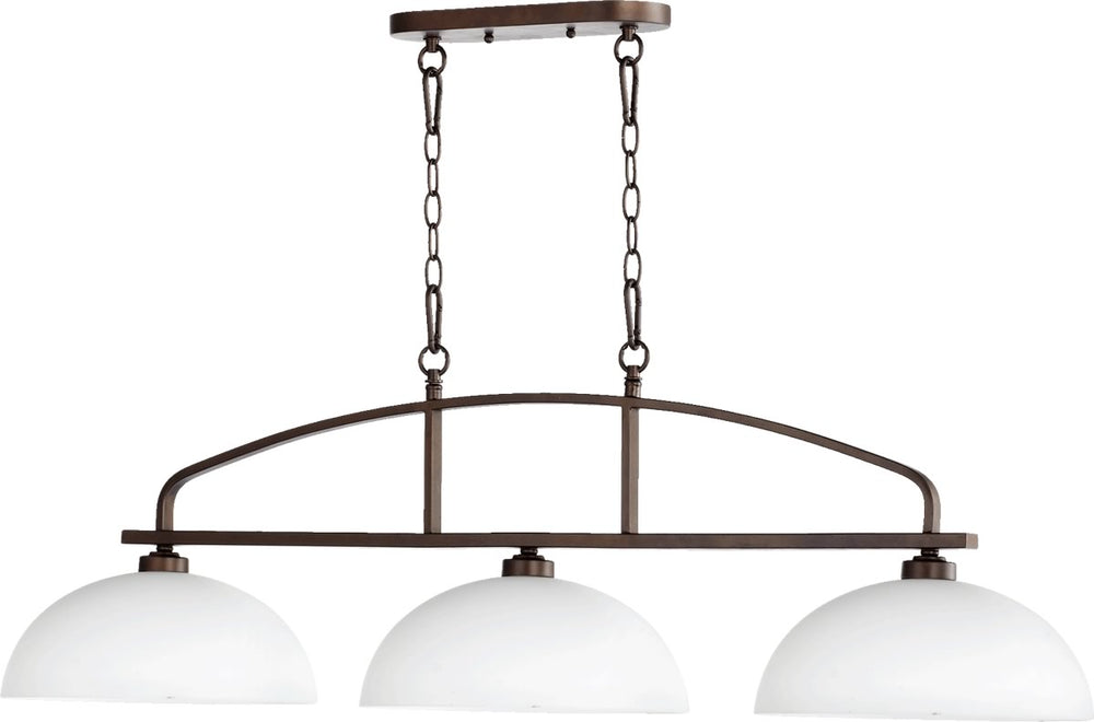 47"w Reyes 3-Light Kitchen Island Light Oiled Bronze