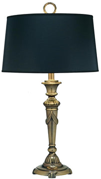 29"H 1-Light Desk Lamp Burnished Brass