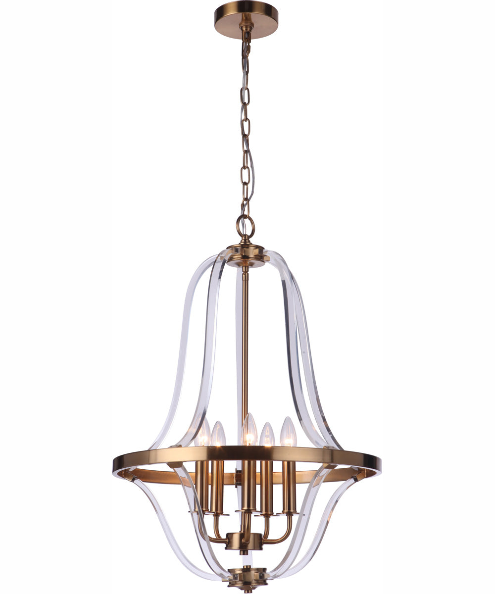 Graclyn 5-Light Foyer Satin Brass
