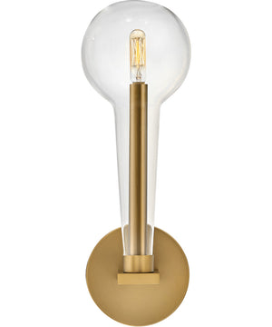 Alchemy 1-Light Single Light Sconce in Lacquered Brass