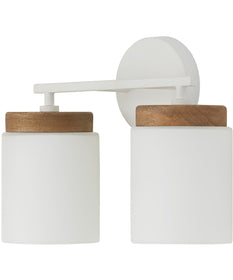 Liam 2-Light Vanity Light Wood and White