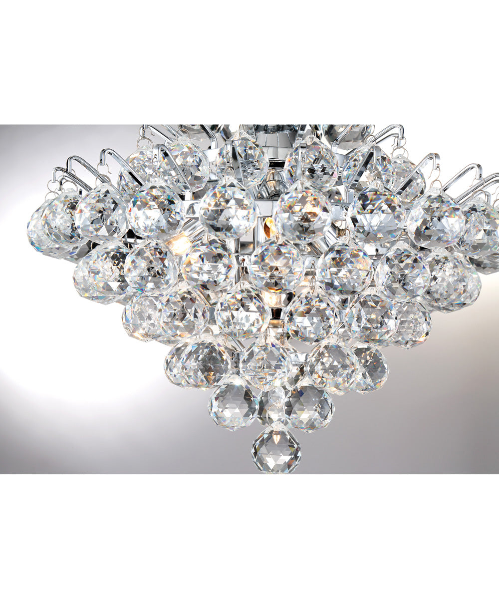 Bordeaux Small 4-light Flush Mount Polished Chrome