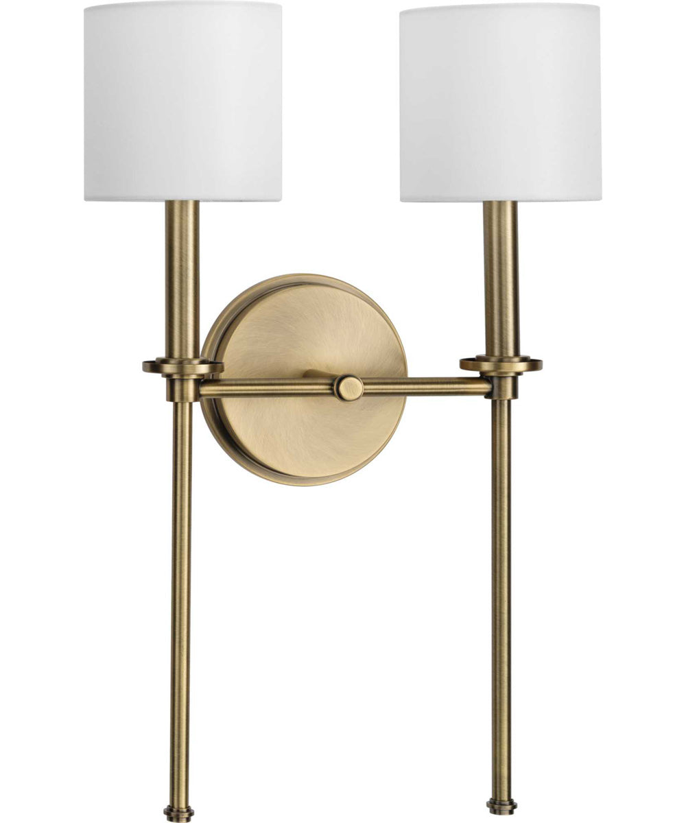 Elara 2-Light New Traditional Wall Light Vintage Brass