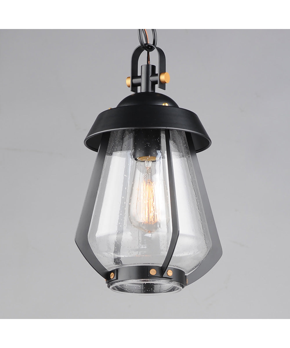 Mariner Medium Outdoor Pendant Black / Antique Brass