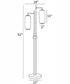 Hagen 2-Light 2-Light Floor Lamp Black/Antique Brass/Clear Glass