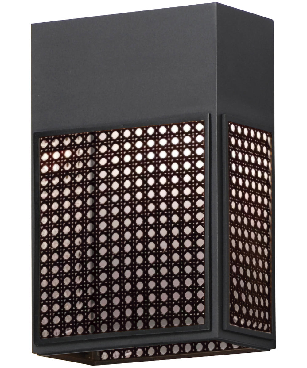 Lattice 12 inch LED Outdoor Sconce Dark Sky Black