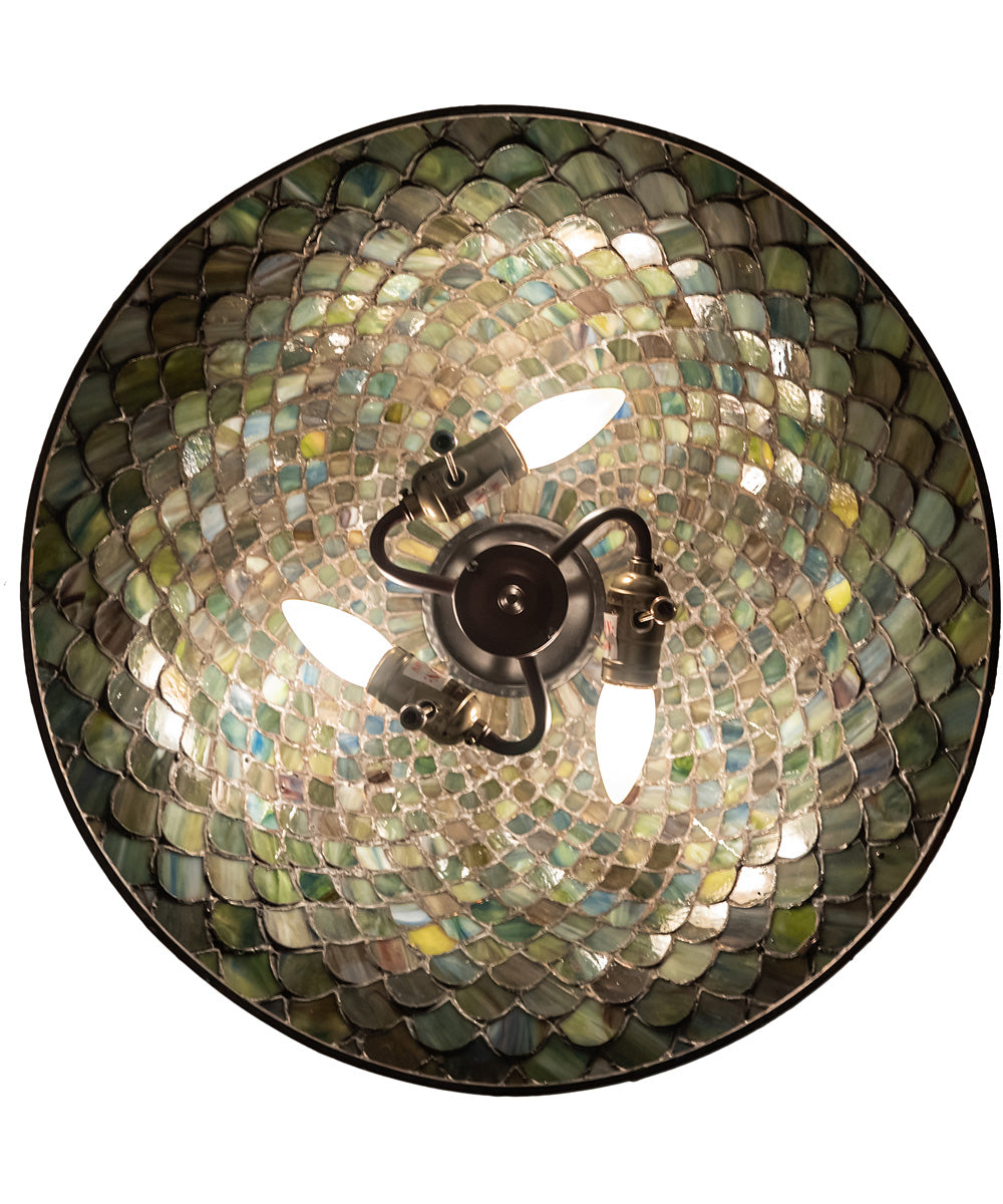 20" Wide Tiffany Fishscale Pendant