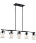 42"W Skybridge 5-Light Pendant Matte Black