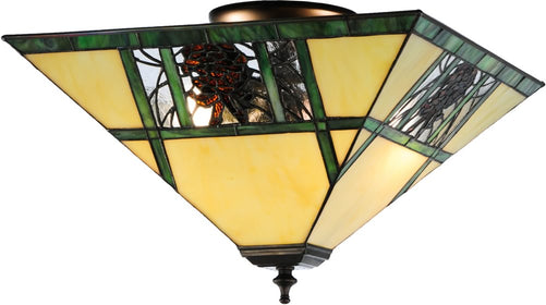 20"W Pinecone Ridge Flushmount