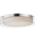 Duo 16'' Round Flush Mount Satin Nickel