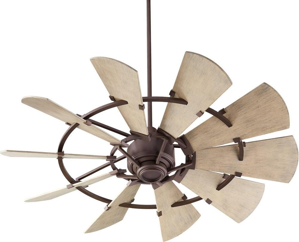 52"W Windmill Patio Ceiling Fan Oiled Bronze