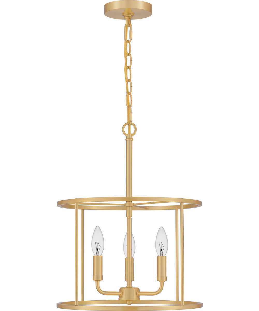 Abner 3-light Pendant Aged Brass