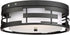 16"W Lansing 3-Light Close-to-Ceiling Textured Black