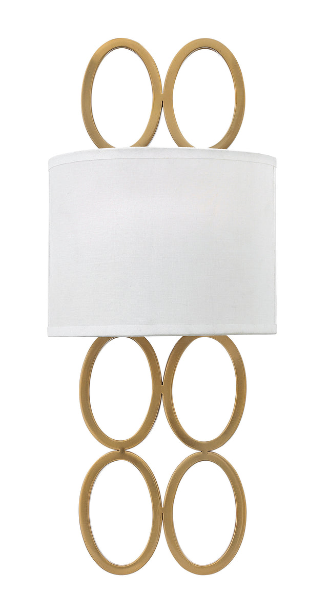 9"W Jules 2-Light Sconce in Brushed Gold