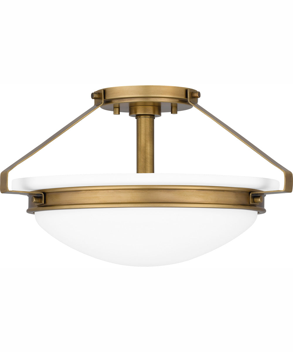 Quoizel Semi-Flush Mount Medium 2-light Semi Flush Mount Weathered Brass