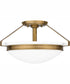 Quoizel Semi-Flush Mount Medium 2-light Semi Flush Mount Weathered Brass