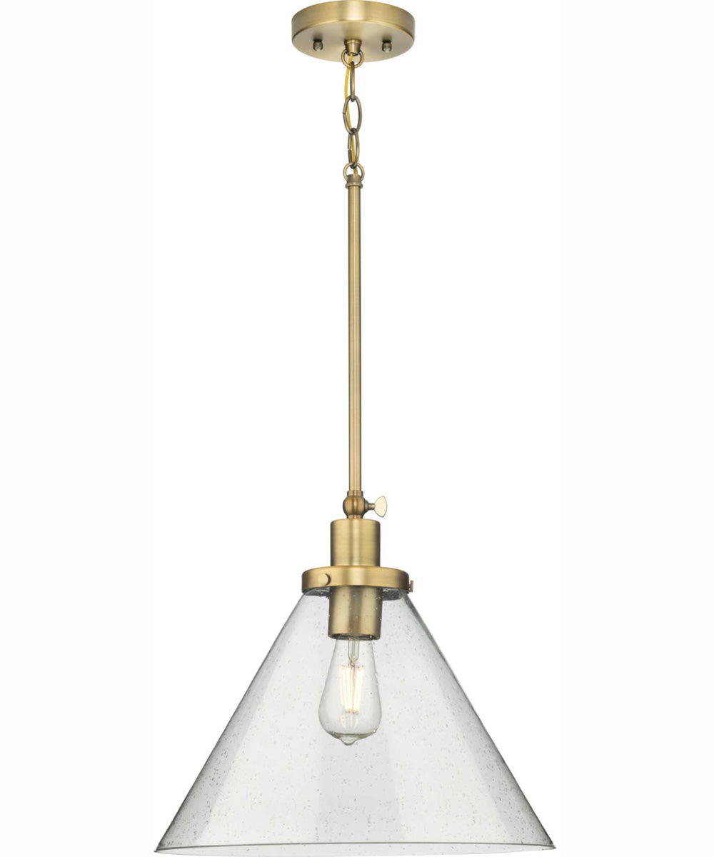 Hinton 1-Light Modern Farmhouse Pendant Vintage Brass