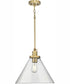 Hinton 1-Light Modern Farmhouse Pendant Vintage Brass