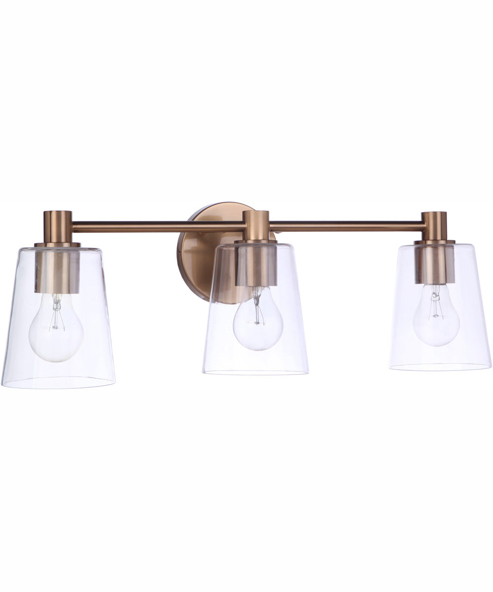 Emilio 3-Light Vanity Satin Brass