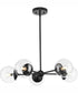 Atwell 5-Light Mid-Century Modern Chandelier Matte Black