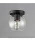 Knox 1-Light Flush Mount Black