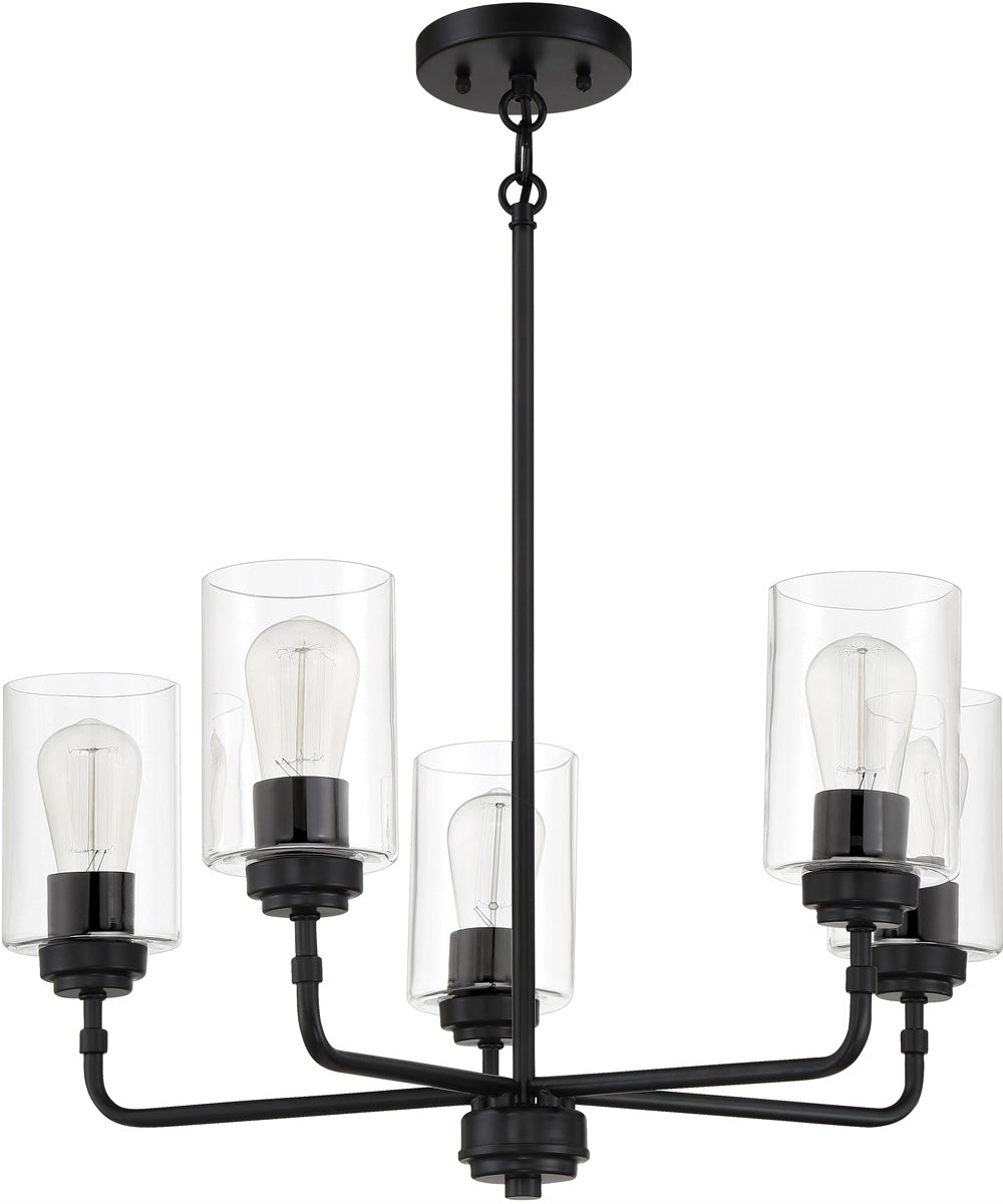 Stowe 5-Light Chandelier Flat Black